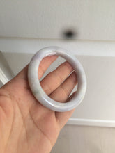 Load image into Gallery viewer, 53.5mm certified Type A 100% Natural light purple/white Jadeite Jade bangle AX82-0310