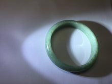 Load image into Gallery viewer, 61mm certified type A 100% Natural oily dark green gray Jadeite jade bangle PJ46-2867