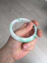 Load image into Gallery viewer, 58mm Certified Type A 100% Natural sunny green/white Jadeite Jade bangle BN16-7069