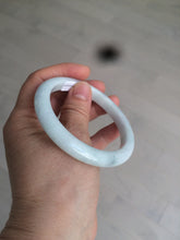 Load image into Gallery viewer, 57mm certified 100% natural light green/white jadeite jade bangle AX81-0308