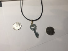 Load image into Gallery viewer, 100% natural type A icy watery light green blue gray Guatemala jadeite Key to the Heart pendant PE27