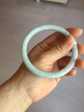 Load image into Gallery viewer, 62.4mm certified Type A 100% Natural white gray light purple round cut Jadeite Jade bangle PE93-3233