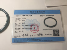 Load image into Gallery viewer, 60.7mm Certified Type A 100% Natural ice watery dark blue/green/purple/gray/black Guatemala slim round cut Jadeite bangle AZ149-2490