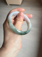 Load image into Gallery viewer, 54.2mm Certified type A 100% Natural dark green brown white purple Jadeite bangle AD120-3001