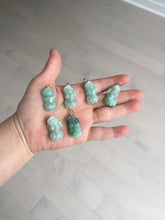 Load image into Gallery viewer, 100% natural type A sunny green jadeite jade 3D PiXiu (貔貅) pendant group AX150