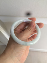 Load image into Gallery viewer, 57mm certified 100% natural light green/white jadeite jade bangle AX81-0308