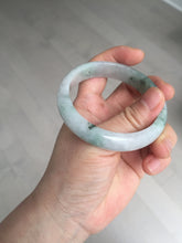 Load image into Gallery viewer, 54.5mm Certified 100% natural Type A light purple with green floating flowers jadeite jade bangle BN14-7084