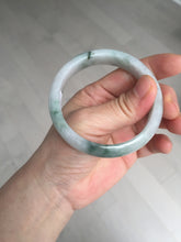 Load image into Gallery viewer, 54.5mm Certified 100% natural Type A light purple with green floating flowers jadeite jade bangle BN14-7084