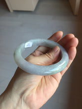 Load image into Gallery viewer, 60.5mm Certified Type A 100% Natural icy watery green/purple chubby Jadeite Jade bangle PB236-9536