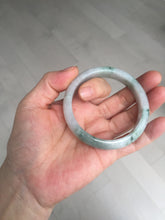 Load image into Gallery viewer, 54.5mm Certified 100% natural Type A light purple with green floating flowers jadeite jade bangle BN14-7084