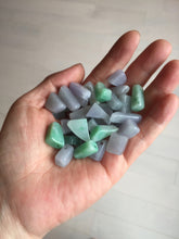 Load image into Gallery viewer, 100% natural type A icy watery sunny green/purple small Jadeite Jade baroque pendant group AX149