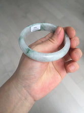 Load image into Gallery viewer, 54.5mm Certified 100% natural Type A light purple with green floating flowers jadeite jade bangle BN14-7084