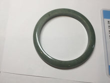Load image into Gallery viewer, 61.2mm certified type A 100% Natural dark green gray Jadeite jade bangle PJ47-2858