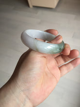 Load image into Gallery viewer, 54.2mm Certified type A 100% Natural dark green brown white purple Jadeite bangle AD120-3001