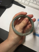 Load image into Gallery viewer, 60.5mm Certified Type A 100% Natural dark green/gray Jadeite Jade bangle S88-7057
