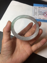 Load image into Gallery viewer, 51.5mm certified 100% natural type A light purple sunny green yellow oval jadeite jade bangle BL77-8666