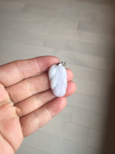 Load image into Gallery viewer, 100% natural type A sunny green white purple jadeite jade leaf pendant group PB46
