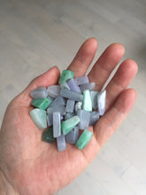 Load image into Gallery viewer, 100% natural type A icy watery sunny green/purple small Jadeite Jade baroque pendant group AX149