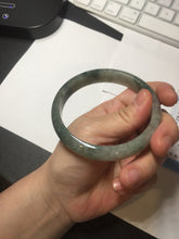 Load image into Gallery viewer, 60.5mm Certified Type A 100% Natural dark green/gray Jadeite Jade bangle S88-7057
