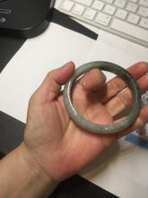 Load image into Gallery viewer, 60.5mm Certified Type A 100% Natural dark green/gray Jadeite Jade bangle S88-7057
