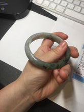 Load image into Gallery viewer, 60.5mm Certified Type A 100% Natural dark green/gray Jadeite Jade bangle S88-7057