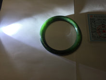 Load image into Gallery viewer, 59.7mm certified 100% Natural dark green/black nephrite (碧玉) bangle HN151-0527