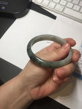 Load image into Gallery viewer, 61.2mm certified type A 100% Natural dark green gray Jadeite jade bangle PJ47-2858