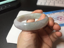 Load image into Gallery viewer, 51.5mm certified 100% natural type A light purple sunny green yellow oval jadeite jade bangle BL77-8666