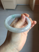 Load image into Gallery viewer, 58.7mm Certified Type A 100% Natural icy watery green/purple chubby Jadeite Jade bangle BP222-9540