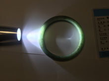 Load image into Gallery viewer, 61.2mm certified type A 100% Natural dark green gray Jadeite jade bangle PJ47-2858