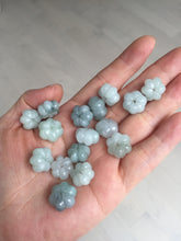 Load image into Gallery viewer, Type A 100% Natural light green/white 3D jadeite Jade flower Pendant AX148