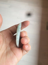 Load image into Gallery viewer, 100% Natural type A light green/white concentric hearts/pinky promise(执子之手,与子偕老) jadeite Jade pendant necklace AZ74