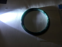Load image into Gallery viewer, 60.6mm Certified Type A 100% Natura dark blue/green/gray/black Guatemala slim round cut Jadeite bangle AZ151-2054
