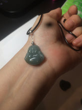 Load image into Gallery viewer, 100% Natural blue gray green Guatemala jadeite Jade happy buddha pendant group BH58