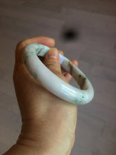 Load image into Gallery viewer, 62.7mm Certified Type A 100% Natural light green/white/brown/purple Jadeite Jade bangle AH84-0438