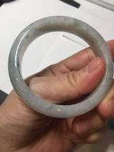 Load image into Gallery viewer, 53.7mm certificated Type A 100% Natural light green white Jadeite Jade bangle S89-7060