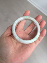 Load image into Gallery viewer, 56.5mm 100% natural type A sunny green/white/purple jadeite jade bangle BM49-8039