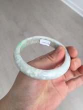 Load image into Gallery viewer, 56.5mm 100% natural type A sunny green/white/purple jadeite jade bangle BM49-8039