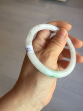 Load image into Gallery viewer, 59.4mm certified Type A 100% Natural sunny green white light purple slim round cut Jadeite Jade bangle PH211-3198