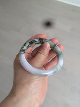 Load image into Gallery viewer, 56.3mm certified 100% natural Type A dark green/purple jungle camouflage color jadeite jade bangle AX77-5285