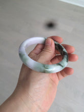 Load image into Gallery viewer, 56.3mm certified 100% natural Type A dark green/purple jungle camouflage color jadeite jade bangle AX77-5285