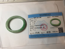 Load image into Gallery viewer, 50mm Certified Type A 100% Natural sunny green gray Oval shape Jadeite Jade bangle BG235-9903