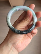 Load image into Gallery viewer, 53.5mm certified 100% natural Type A sunny green dark green purple jadeite jade bangle AA34-4258