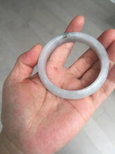 Load image into Gallery viewer, 54.4mm certified 100% natural Type A icy watery white light purple jadeite jade bangle BN8-7071