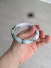 Load image into Gallery viewer, 56.3mm certified 100% natural Type A dark green/purple jungle camouflage color jadeite jade bangle AX77-5285