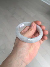 Load image into Gallery viewer, 54.4mm certified 100% natural Type A icy watery white light purple jadeite jade bangle BN8-7071