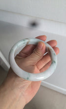 Load image into Gallery viewer, 62.7mm Certified Type A 100% Natural light green/white/brown/purple Jadeite Jade bangle AH84-0438