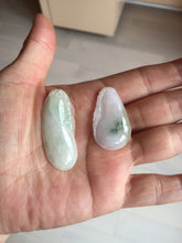 Load image into Gallery viewer, 100% natural type A icy watery light purple green blessed melon(福瓜) Jadeite Jade pendant AX144