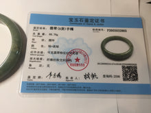 Load image into Gallery viewer, 60.9mm certified type A 100% Natural dark green gray Jadeite jade bangle PJ49-2865