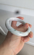 Load image into Gallery viewer, 62.7mm Certified Type A 100% Natural light green/white/brown/purple Jadeite Jade bangle AH84-0438